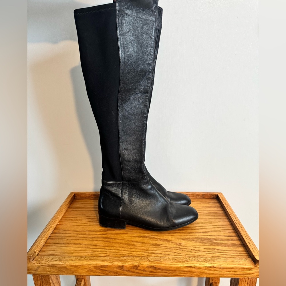 Michael Kors Leather Black Knee-High Boots